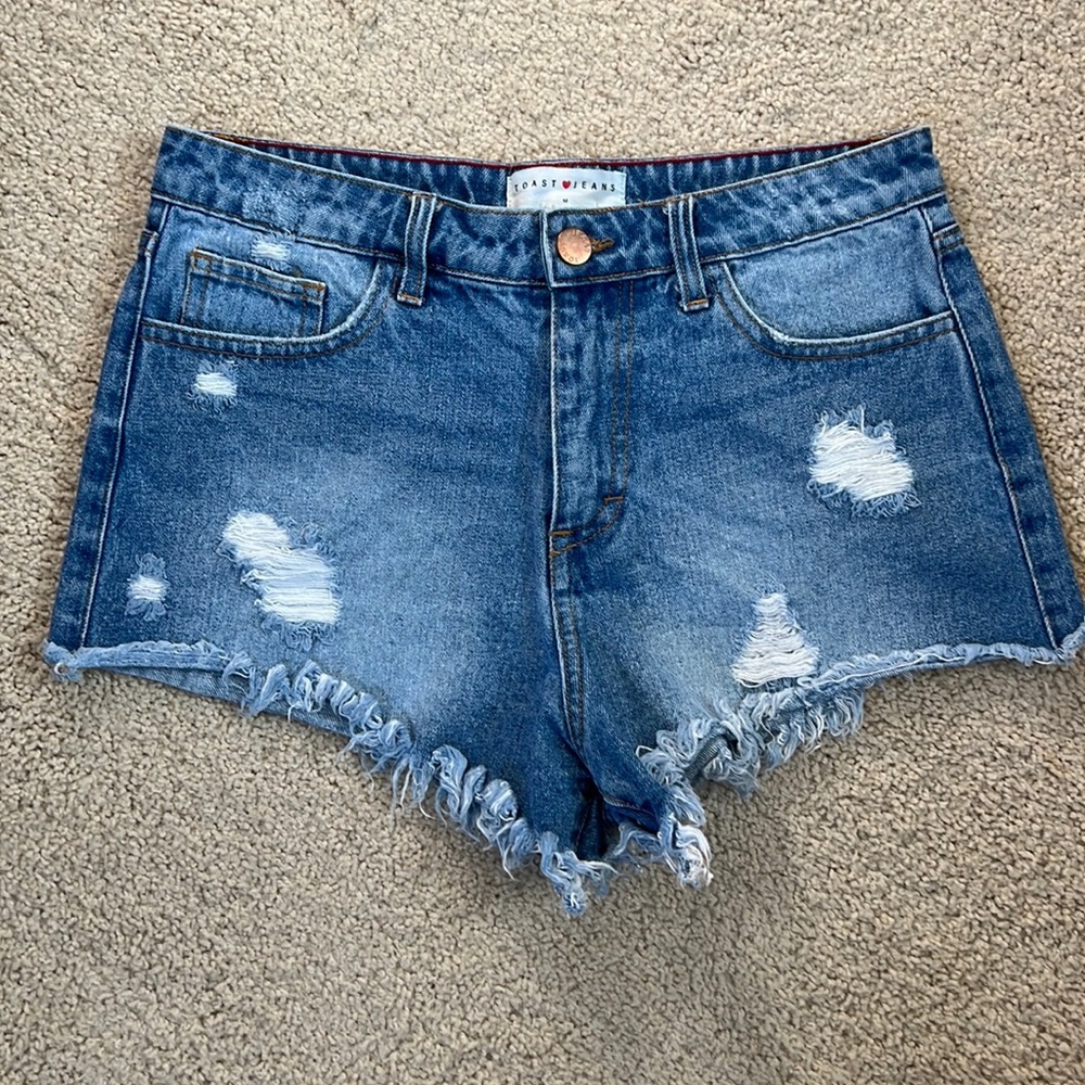 Toast ❤️ Jeans factory distressed denim shorts